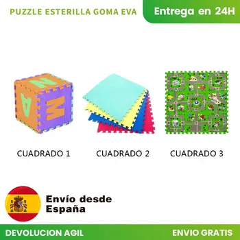 Vaikai puzzle kilimėlį kūdikių nuo 4 iki 18 Vnt vaikams žaisti, mat 32x32 cm 60x60rubber