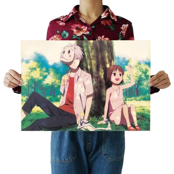 Drobė Nuotrauką Namų Puošybai Anime Hotarubi No Mori E Plakato Spauda Sienos Meno Mediniai Pažymėkite Kabo Tapybos Naktiniai Fone