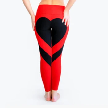 2019 m. Rudenį Naujų Moterų 3D Modelio Širdžiai Miela Antblauzdžiai Prakaito Kelnės Slim Elastingumą Antblauzdžiai Fitneso Treniruotės Kelnės 7 Spalvų