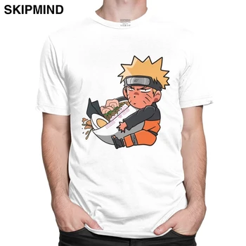 Juokinga Naruto Meilės Ramen marškinėliai Vyrams Apvalios Kaklo Trumpas Rankovėmis Anime, Manga Uzumaki Grafinis Medvilnės Marškinėlius Slim Fit Tee Viršūnes Merch