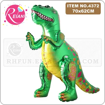 3D dinozaurai balionai folija stovi žalias dinozauras tanystropheus dragon gimtadienio deco šalies prekių berniukas vaikams, žaislai, helio globals