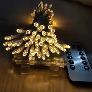 Naujųjų Metų 5M/10M/20M LED Pasakų Styginių Šviesos Nuotolinio Valdymo 8 Režimai Lauko Kalėdų Girliandą Vestuves Decorativ