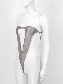 Micro Bikini Mini Bodysuit dėl Seksualių Moterų G-String Sling Shot Bodysuit apatinis Trikotažas Atgal su Spagečiai Dirželiai Seksualus naktiniai drabužiai