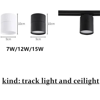 Paviršiaus LED Downlight, Sumontuotų Lubų Lempa Gyvenimo Lempa 7W 12W 15W Lubų Apšvietimas, Virtuvė, Vonios kambarys Led Šviesos Vietoje
