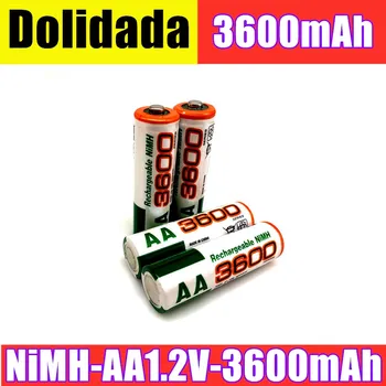 2020 Dolidada naujas AA baterija 3600 mAh įkraunamos baterijos, 1.2 V Ni-MH AA baterijos, tinkančios laikrodžių, pelės, kompiuterių