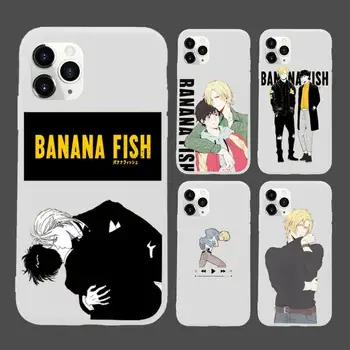 Anime Bananų Žuvų Telefono dėklas Baltos Spalvos 