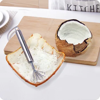 Vanzlife kūrybos nerūdijančio plieno trintų kokoso peilis namų kokoso tarka grandymo kokoso mėsos grandiklis, žuvies, vaisių obliavimas