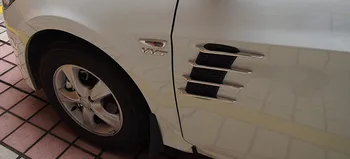 KARŠTO 2vnt 3D Ryklio Žiaunos Automobilių Apdailos Lipdukai Automobilio-stilius už Chevrolet cruze aveo captiva trax epica kibirkštis priedai