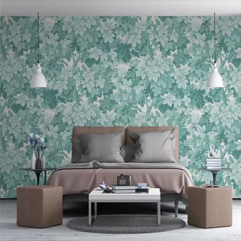 Individualizuotos fono paveikslėlį modernus minimalistinio Šiaurės abstrakčiai ranka-dažytos elegantiškas lapų augalų TV foną, sienų tapyba