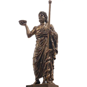Graikų Mitologijoje Aesculapius Dervos Meno Amatų Retro Statula Kūrybos Mitologinis Namų Dekoro Stalo Puošyba