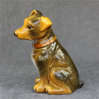 Porceliano Terjeras Šuo Statulėlės Keramikos Foxhound Statula Pet Šuo Gimimo Metai Dovana, Namų Dekoro Ornamentą Meno ir Amatų Reikmenys