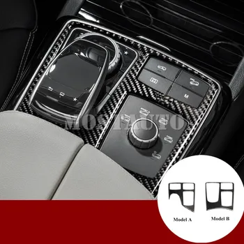 Už Benz ML W166 2012-m GL X166 Anglies Pluošto centrinė Konsolė Pavarų dėžė Padengti 2013-m. 1pcs Automobilių Aksesuarų, Interjero Automobilių Puošimas