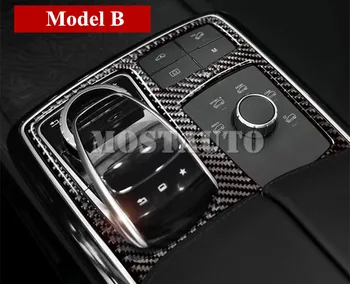 Už Benz ML W166 2012-m GL X166 Anglies Pluošto centrinė Konsolė Pavarų dėžė Padengti 2013-m. 1pcs Automobilių Aksesuarų, Interjero Automobilių Puošimas