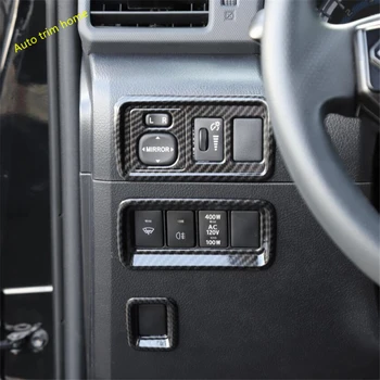 Lapetus galinio vaizdo veidrodėlį Reguliuoti Mygtuką Perjungti Padengti Trim Tinka Toyota 4Runner 2010 - 2019 ABS Raudona Anglies Pluošto, Auto Priedai