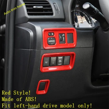 Lapetus galinio vaizdo veidrodėlį Reguliuoti Mygtuką Perjungti Padengti Trim Tinka Toyota 4Runner 2010 - 2019 ABS Raudona Anglies Pluošto, Auto Priedai
