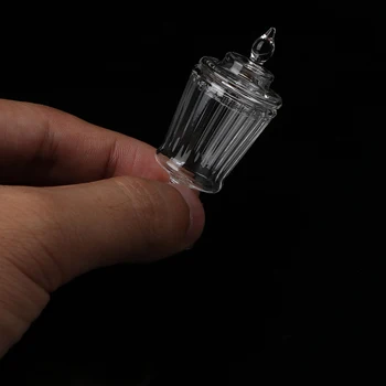 1Pc 1:12 Masto Lėlių Stiklo Saldainiai Gali Butelį Užkandis Jar Miniatiūrinės Virtuvės Dekoras