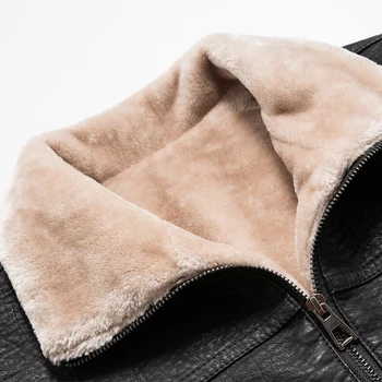 2020 Naujos Vyriškos odinės striukės, Paltai 4XL prekės aukštos kokybės PU viršutiniai drabužiai vyrams, verslo žiemos dirbtiniais kailiais striukė vyrams polar JK19086