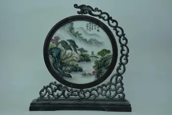 Antikvarinis Senas Kinų Porceliano valdybos tapybos #5,Mountain view,rankomis dažyti amatų,namo Apdaila,surinkimo ir puošmena