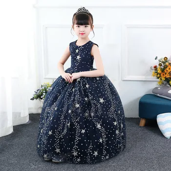 Vasaros Oficialų Merginos Ilga Suknelė China Star Princess Vakaro Suknelės Inscenizacija Vaikai Šalis Kamuolys Suknelė Vaikų Etape Kostiumas 4-16Y