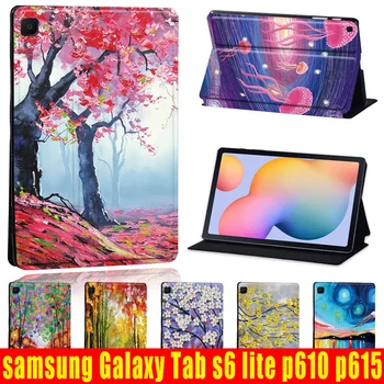 Naujas Padengti Case for Samsung Galaxy Tab 8.0 T290 T295 (2019 M.) - Anti-Dulkių Tapybos Modelio Odos Stovėti Tablet Atveju + Nemokamas Stylus