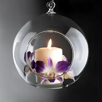 Žvakidė Arbatos Šviesos Turėtojo Žvakių Laikiklis Dia.6CM Rutulio Formos, Sultingi Stiliaus Aišku, Apvalios Namų Dekoro Vestuvių Vaza Romantiška