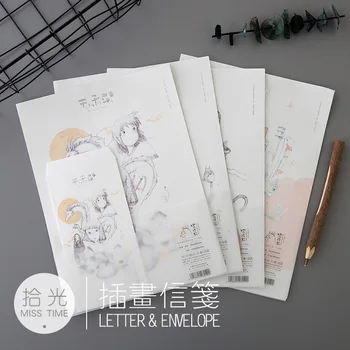 9Pcs/Set 3 apgaubia + 6 nurodo kitaip popieriaus Hayao Miyazaki Voką Laišką popierius, mokyklinės prekės