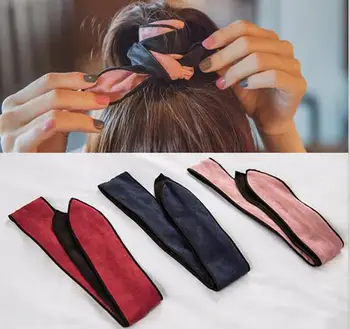 2017 Naujas Triušio Ausies Lankelis Moterų lankai plaukų juostos Mados Mergaičių plaukai surišti į uodegą Turėtojas Plaukų Aksesuarai