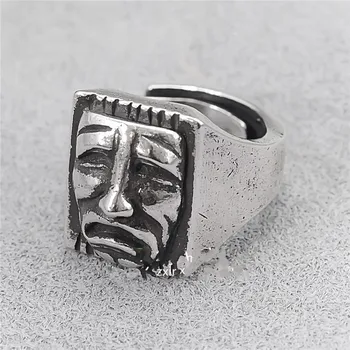 Garber sidabro protėviai įdomus kultūros rankomis poliruoto senas 925 sterlingas sidabro Tailando sidabro verkia žiedas nemokamas pristatymas