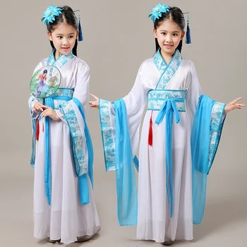 Senovės kinų ming kostiumas vaikams, vaikas tradicinę kinų operą han tang dinastija hanfu suknelė vaikų drabužių liaudies šokių mergaičių