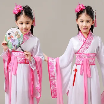 Senovės kinų ming kostiumas vaikams, vaikas tradicinę kinų operą han tang dinastija hanfu suknelė vaikų drabužių liaudies šokių mergaičių