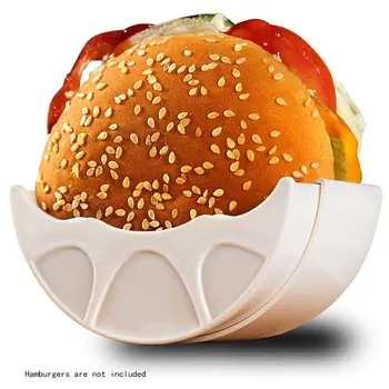 Virtuvės Mėsainiai Turėtojai Plaunamas Ir Daugkartinio Naudojimo Mėsainiai Fiksuotojo Lauke Ištraukiama Plastikinė Burger Stovas Patogumui Burger Stovas