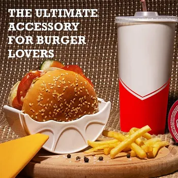 Virtuvės Mėsainiai Turėtojai Plaunamas Ir Daugkartinio Naudojimo Mėsainiai Fiksuotojo Lauke Ištraukiama Plastikinė Burger Stovas Patogumui Burger Stovas