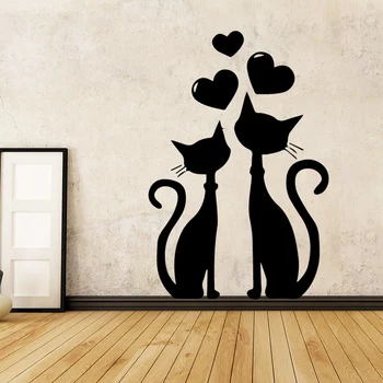 Klasikinis meilės katė Vinilo Tapetai Roll Baldai Dekoratyviniai gyvenamojo Kambario, Vaikų Kambario Vinilo Meno Lipdukai