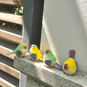 Kūrybos Dervos paukščių Figūrėlės Paukščių lizdo paukščių kiaušinių dirbtinės Gyvūnų Modelio miniatiūra amatų Pasakų sodo dekoracijos Priedai