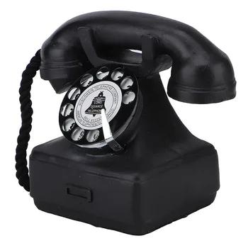 Derva Vintage Retro Senovinis Telefonas Laidiniu Telefonu Namų Stalo Puošimas Ornamentais Nuotrauka Rekvizitai ekologiškos dovanos