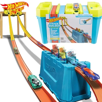 Karšto Ratų Track Builder Neribotas Multi-Lane Speed Box Set Pagreitis, Automobilių Žaislas Švietimo Statybos Hotwheels Modelis Dovana
