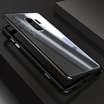 Samsung Galaxy S8 S9 Plus Magnetinio Adsorbcijos Grūdinto Stiklo Atgal Padengti