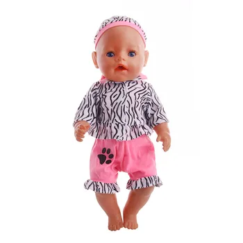 Lėlės Drabužių naujas mados pižama set+hat tinka 43cm naujas zaps lėlės suknelė priedai