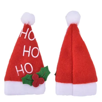 10vnt Kalėdų Mini Kepurės, Šakučių Laikiklio Dangtelį Kišenėje Peilį, Šakutę, Šaukštą Paketo Kalėdų Stalo Puošmena Namų Reikmenys
