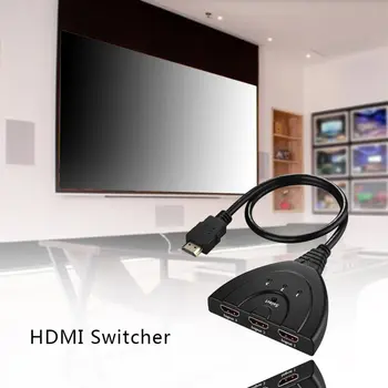 Aukštos kokybės HDMI-suderinama 3 In 1-Out (3To1) HDMI suderinamus Automatinis Jungiklis Su 1,5 Pėdų. Kabelių instaliavimo 3D, Automatinis valdymas