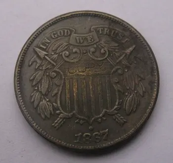 Dviejų Centų 1867 kopijuoti monetas