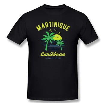 Martinika Karibų Rojus, Dovanų Ir Suvenyrų Vyrų Pagrindinio trumpomis Rankovėmis T-Shirt, Derliaus R265 Tees Eur Dydis