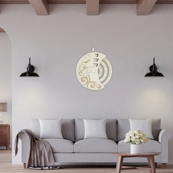 Perdirbamas Ir Saugus Medinės Sienos Kabo Kalendorius Išskirtinį Unikalus Laikrodis Ornamentu, Su Kabliu Už Kambarį Miegamojo Puošmena