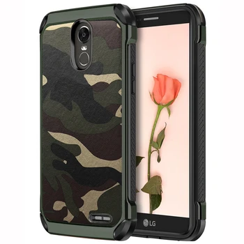 Kamufliažas Telefoną Atveju LG G5 Armijos Camo Camo Minkštos TPU atsparus smūgiams Šarvai Galinio Dangtelio LG K10