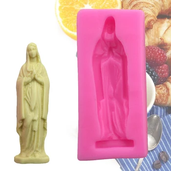 3D Mergelės Marijos Šokolado Šalis Vestuvių Tortas Dekoravimo Priemonės 