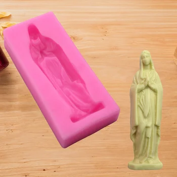 3D Mergelės Marijos Šokolado Šalis Vestuvių Tortas Dekoravimo Priemonės 
