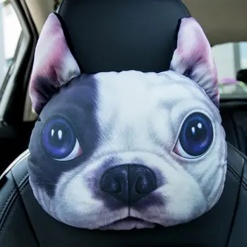 3D Atspausdintas Teddy veislės kalytę Šuo veido Automobilių Pagalvėlės Kaklo Su Aktyvintos anglies