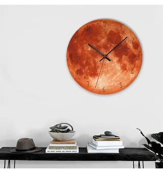 Home Mėnulio Kūrybos Sieninis Laikrodis Kambarį Medinės Apdailos Juodoji Skylė Laikrodis Metalo Sienų Papuošimai Kambarį