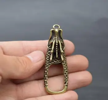 Kinijos archaize žalvario Bibcock modeliavimo key chain Mažas pakabukas