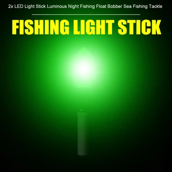 2VNT LED Light Stick Šviesos Naktį Žvejyba Plaukti Bobber Žvejybos Reikmenys Reikmenys, Lauko Žvejybos Nešiojamų Apdaila